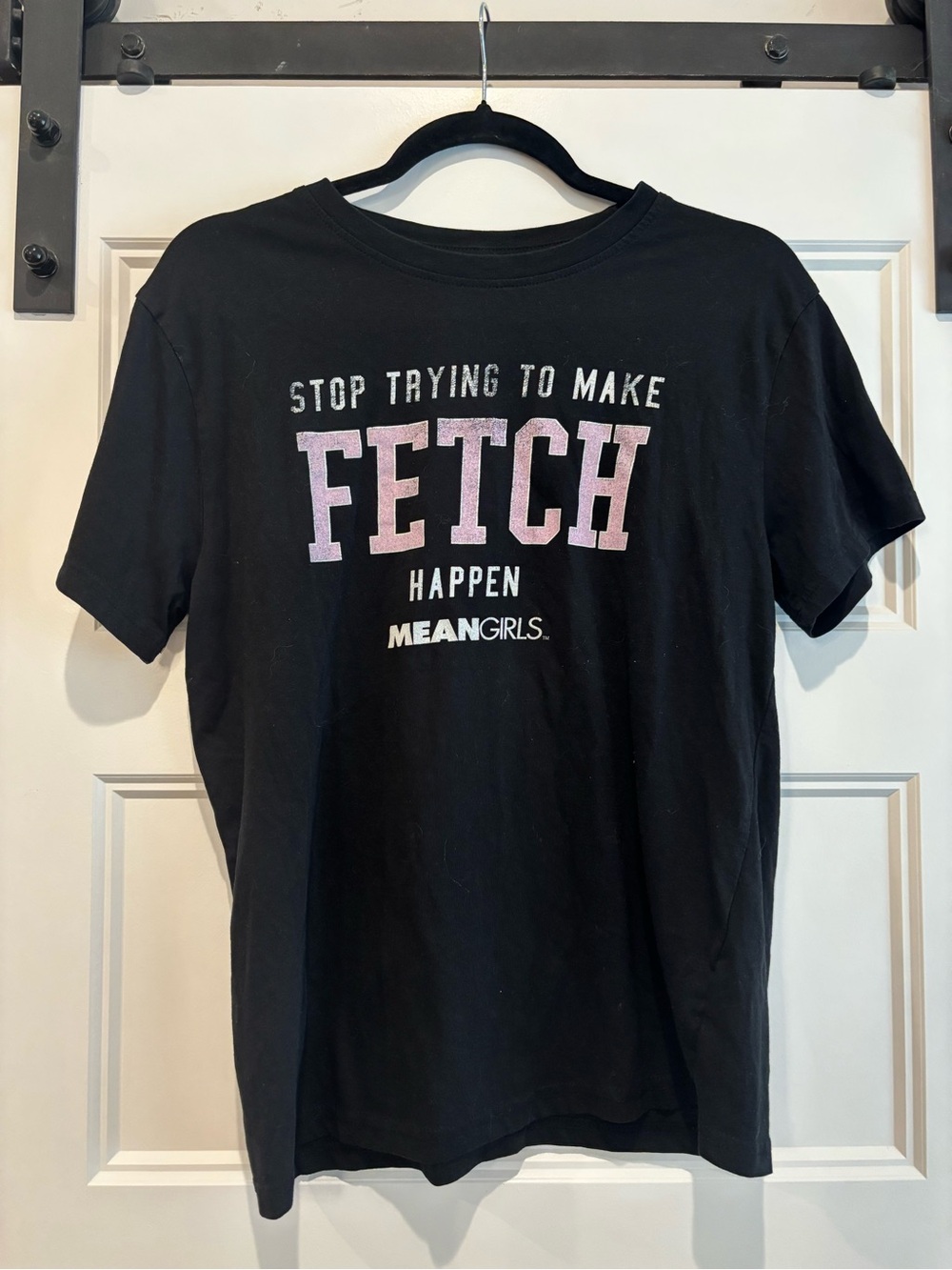 Mean Girls “Stop Trying to Make Fetch Happen” Black Graphic Tee Size Medium